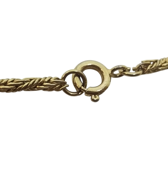 VINTAGE GOLDPLATED ROPE CHAIN WITH OVAL BOX ACCENTS NECKLACE - Picture 5 of 5